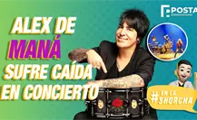 Álex González, baterista de Maná, sufre caída en pleno concierto