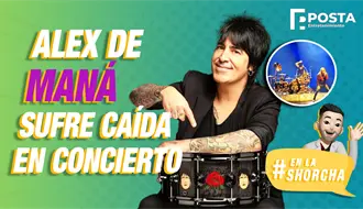 Álex González, baterista de Maná, sufre caída en pleno concierto