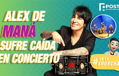 Álex González, baterista de Maná, sufre caída en pleno concierto