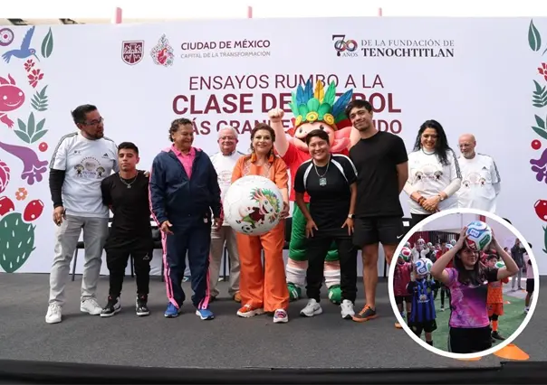 Clara Brugada y CDMX, van por el Récord: Inicia la preparación de la clase de fútbol más grande del mundo