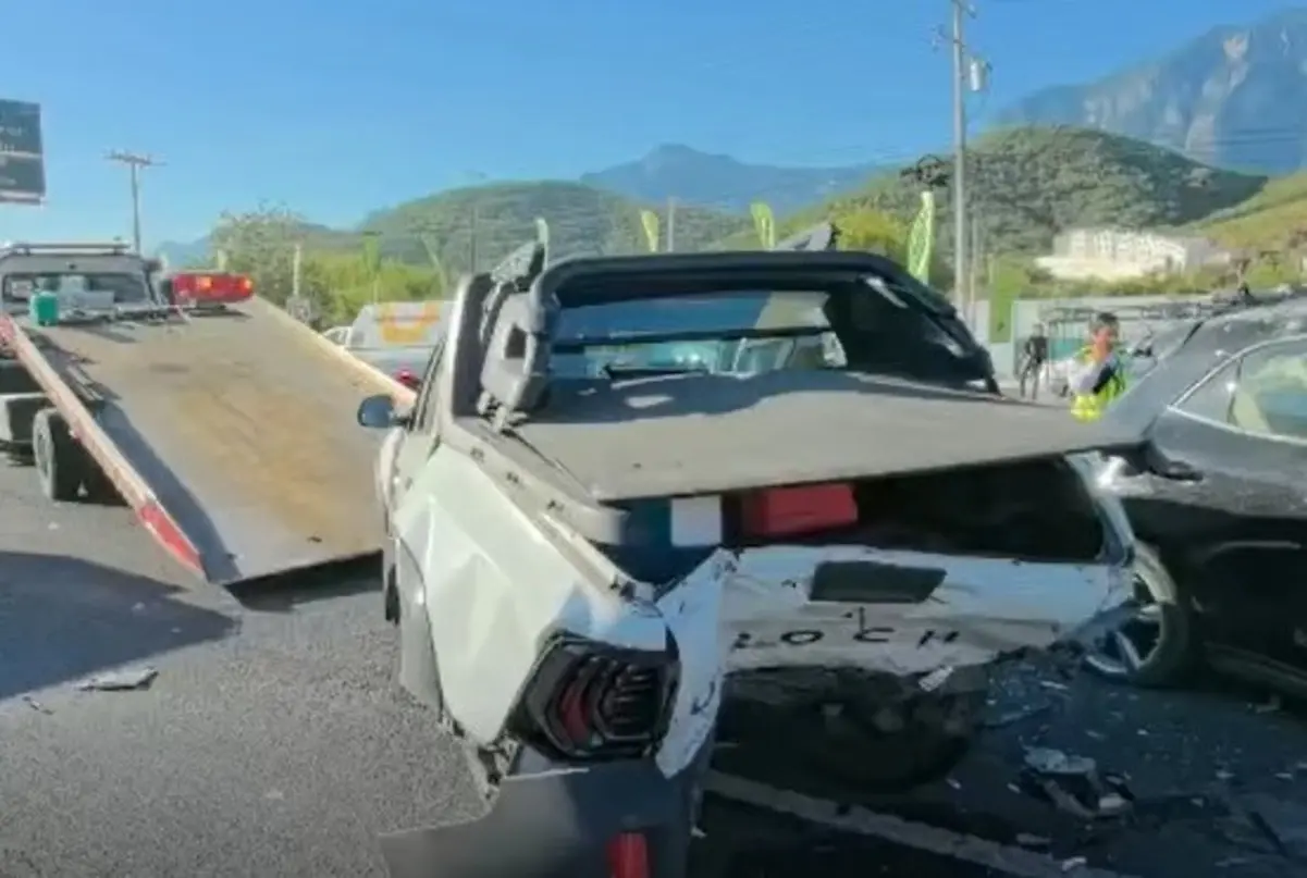 La Carretera Nacional es una de las vías más transitadas que conecta Monterrey con Santiago y Allende. Foto: Protección Civil de Monterrey.