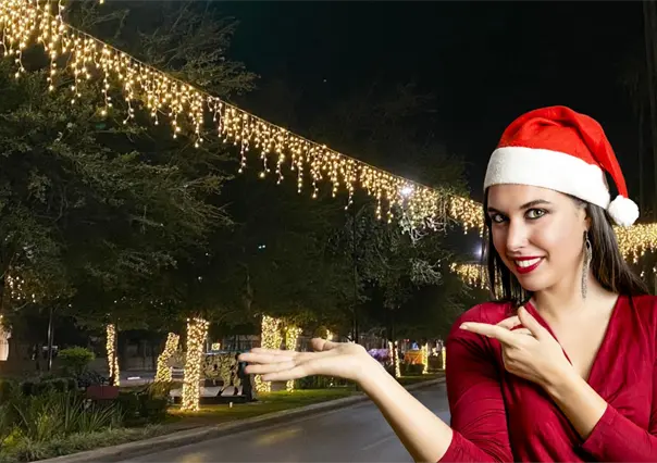 Torreón se ilumina rumbo a la Navidad; instalan luces en el bulevar Independencia