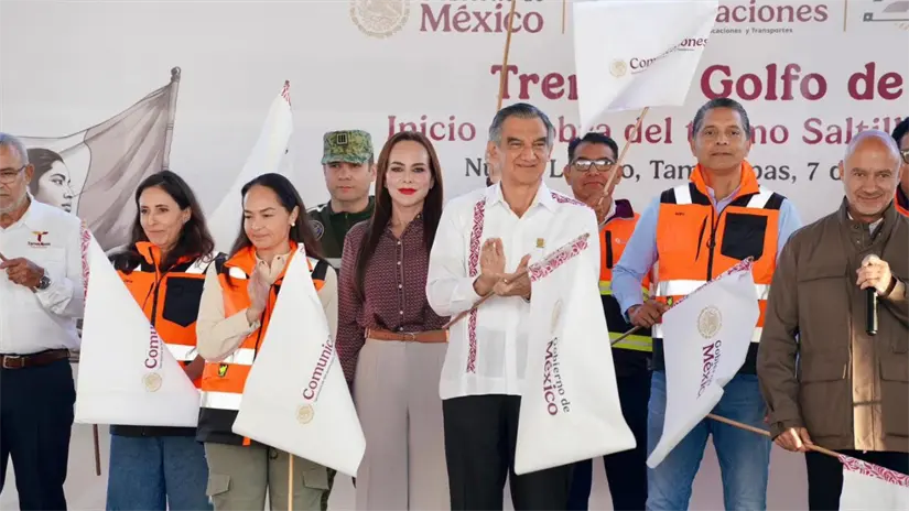 imagen recuadro Banderazo de la obra del tren del Golfo de México | Foto: Perla Herrera