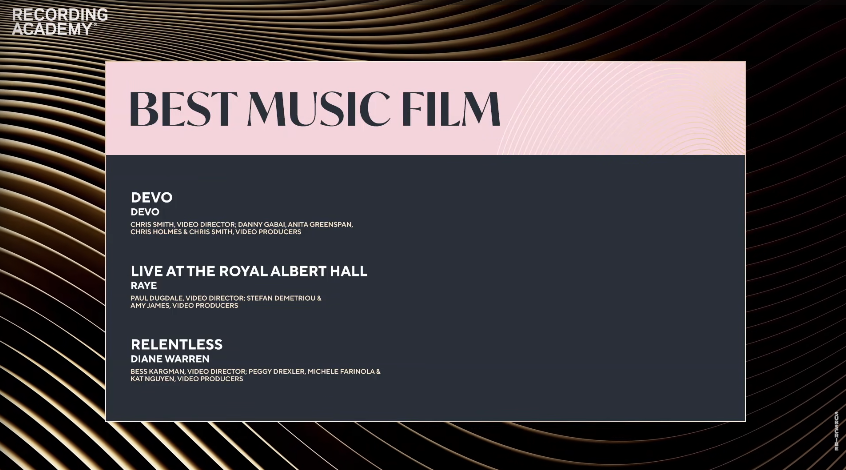 MEJOR MÚSICA EN UNA PELÍCULA