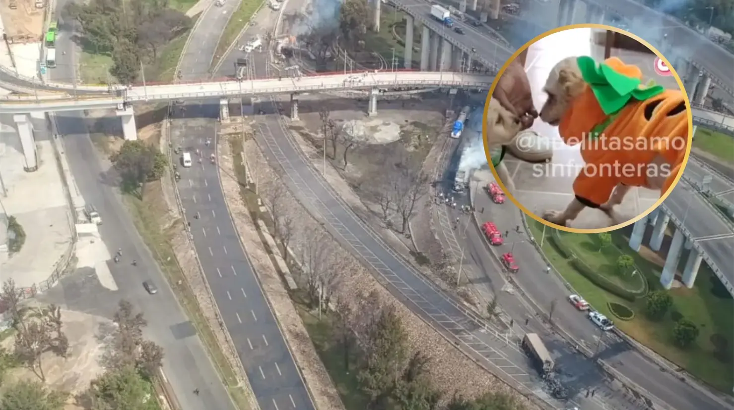 Explosión en el Puente de la Concordia y Cereza y Cerecito. Foto: POSTA CDMX y @HASF_AnaSDiaz
