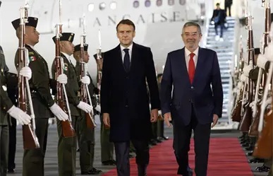 Emmanuel Macron, presidente de Francia, llega a México