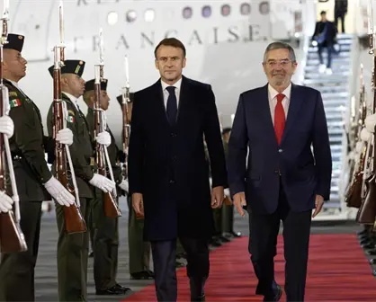 Emmanuel Macron, presidente de Francia, llega a México
