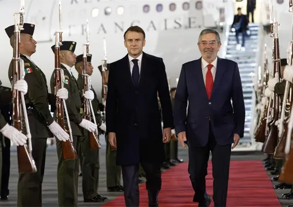 Emmanuel Macron, presidente de Francia, llega a México