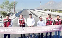 Manuel Guerra Cavazos entrega puente de Lincoln, mejora movilidad y seguridad en García