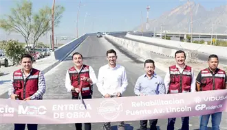 Manuel Guerra Cavazos entrega puente de Lincoln, mejora movilidad y seguridad en García