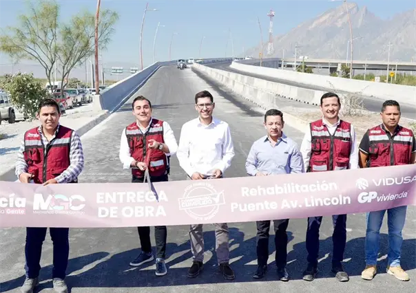 Manuel Guerra Cavazos entrega puente de Lincoln, mejora movilidad y seguridad en García