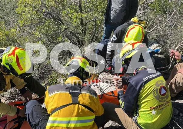 Con helicóptero de Protección Civil se realiza rescate de militar retirado que pasó la noche en un barranco de la Sierra de Bustamante