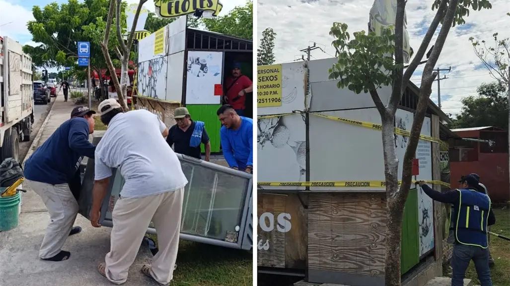 Retiran puestos irregulares de venta de comida en colonias de Mérida para recuperar espacios públicos