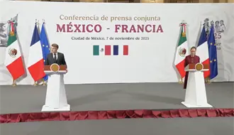 Sigue EN VIVO Conferencia de prensa México-Francia con Claudia Sheinbaum y Emmanuel Macron