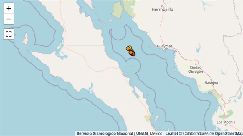 imagen recuadro Foto: Sistema Sismológico Nacional