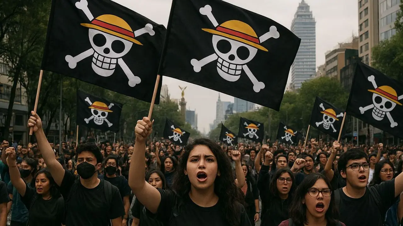 Marcha generación Z en CDMX.  Foto: creada con IA