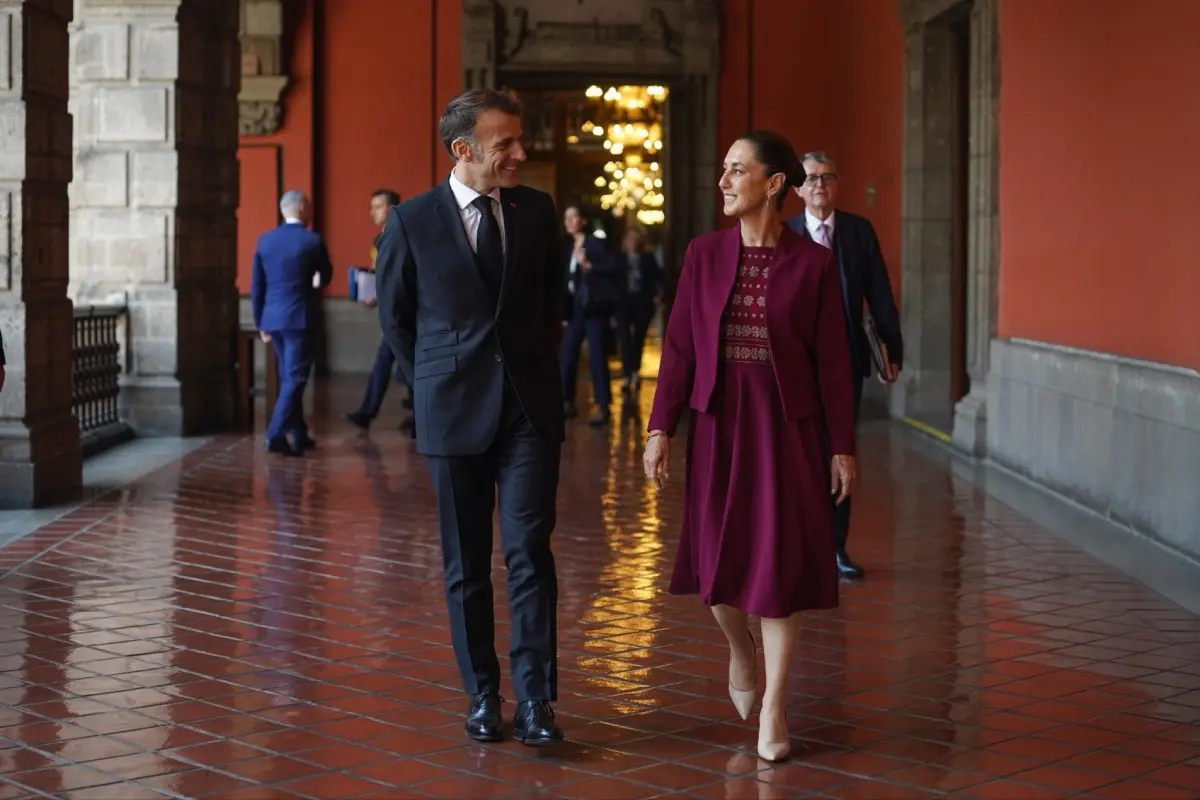 Emmanuel Macron y Claudia Sheinbaum Foto: Gobierno de México