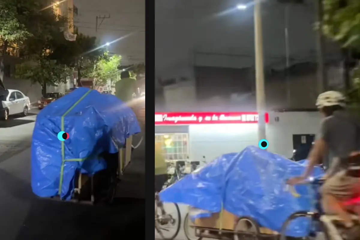 Ciclistas realizan mudanza en Benito Juárez. Foto: TikTok @dimorelos