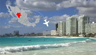 Esto cuesta un boleto de avión de Durango a Cancún por Volaris y por Aeroméxico