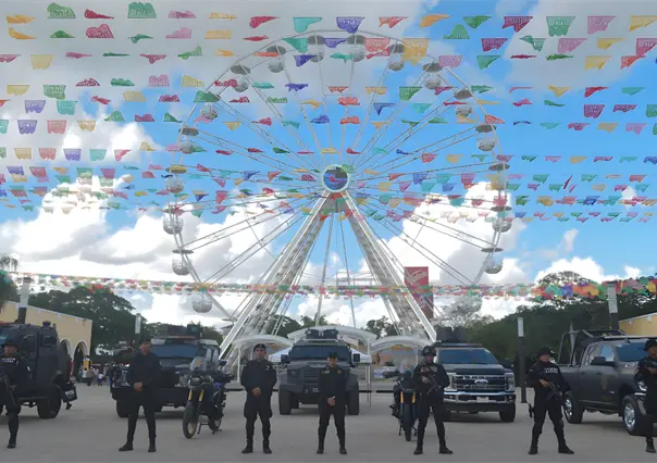 SSP Yucatán refuerza seguridad en la Feria Xmatkuil 2025 con despliegue policial y vigilancia satelital