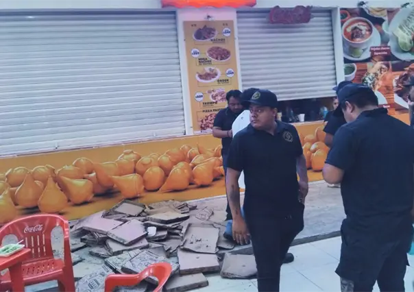 Conato de incendio en la Feria Xmatkuil; personal del negocio logra sofocar el fuego