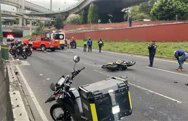 Accidente de motocicleta en periférico deja un muerto y dos heridos en la alcaldía Magdalena Contreras