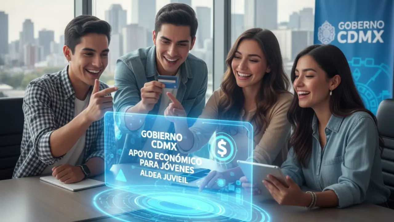 Jóvenes con apoyo económico de CDMX. Foto: Gemini IA