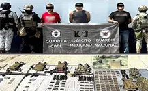 Detienen a 5 criminales y aseguran más de 300kg de droga con armamento táctico en Michoacán