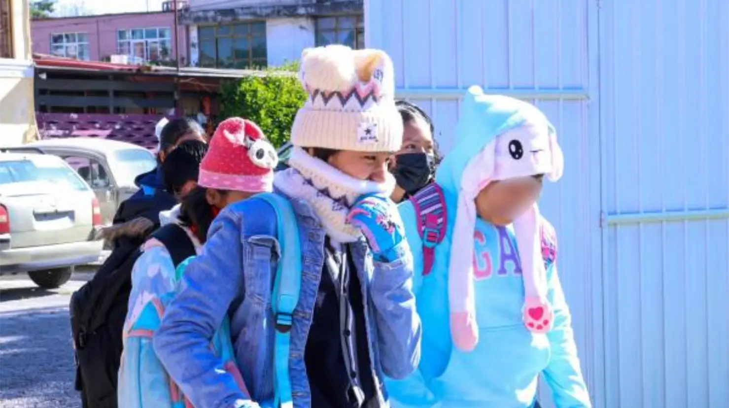 En Puebla suspenden clases en todas las escuelas por frío de este lunes. Foto: Gobierno de Puebla