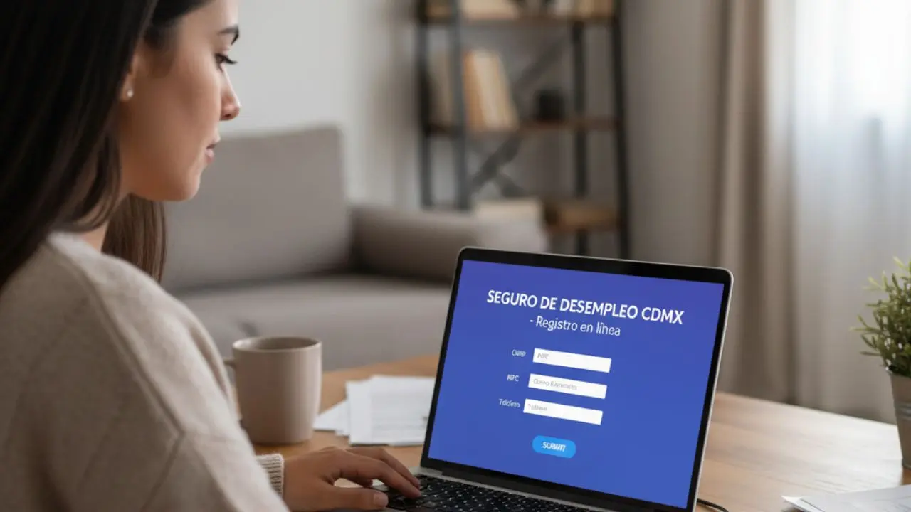 Personas registrándose al seguro de desempleo en CDMX    Foto: creada con IA