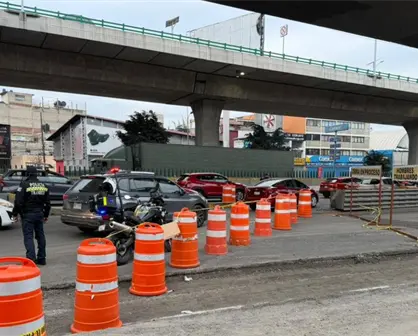Caos en Periférico Norte: obras viales colapsan el tránsito en Naucalpan