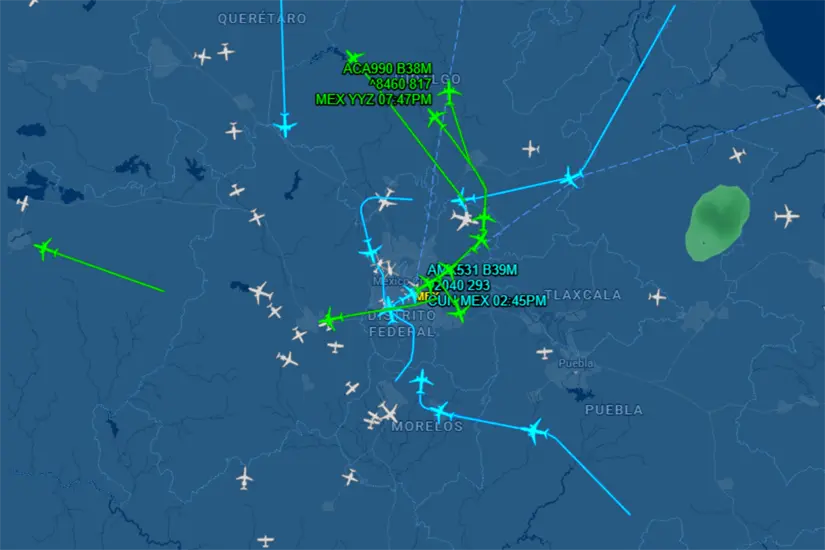 Vuelos hacía y desde México | FlightAware