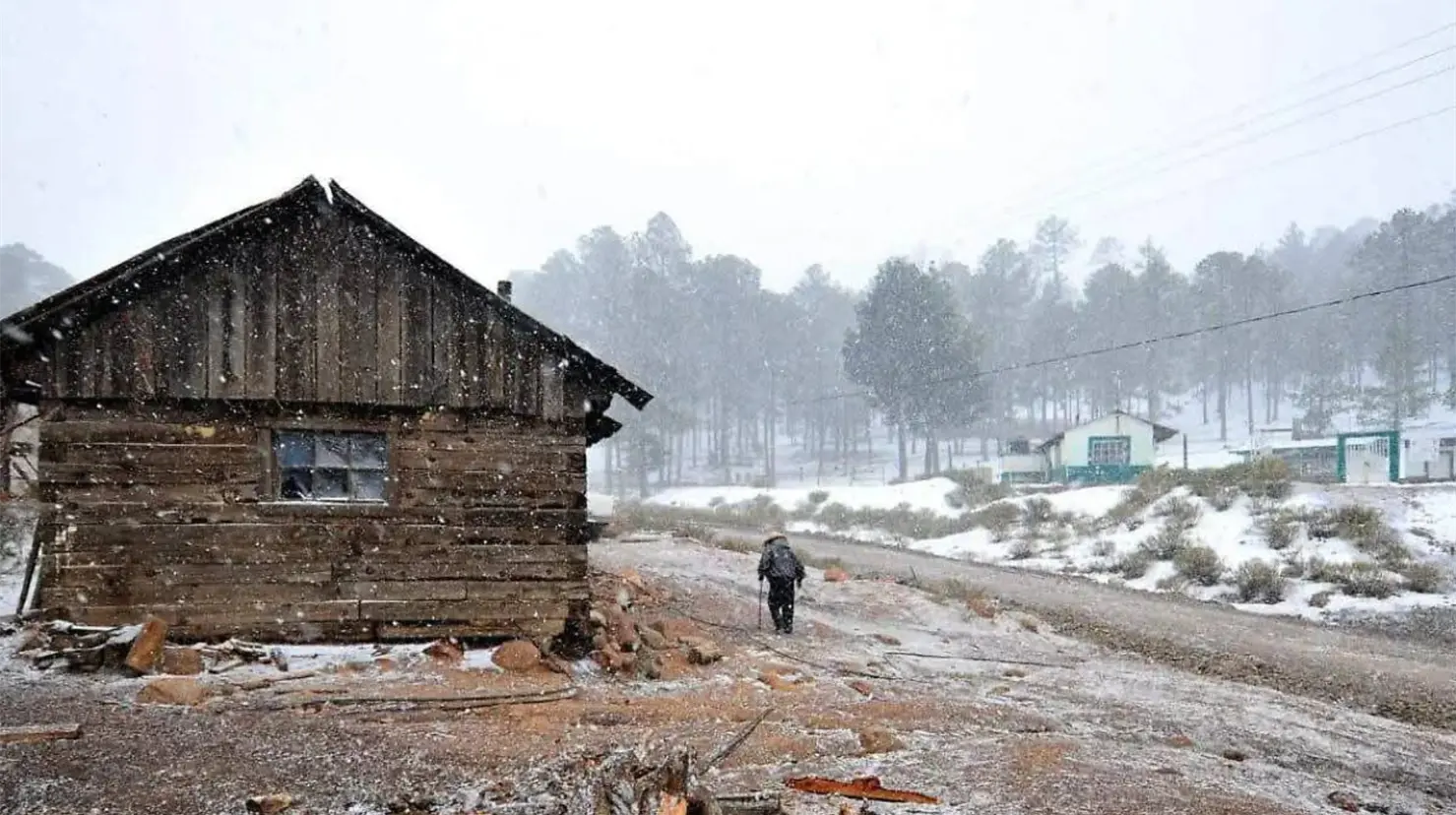 Los meses en donde caen nevadas en La Rosilla Guanaceví es durante diciembre y enero. Foto: Durango Corazón de México.