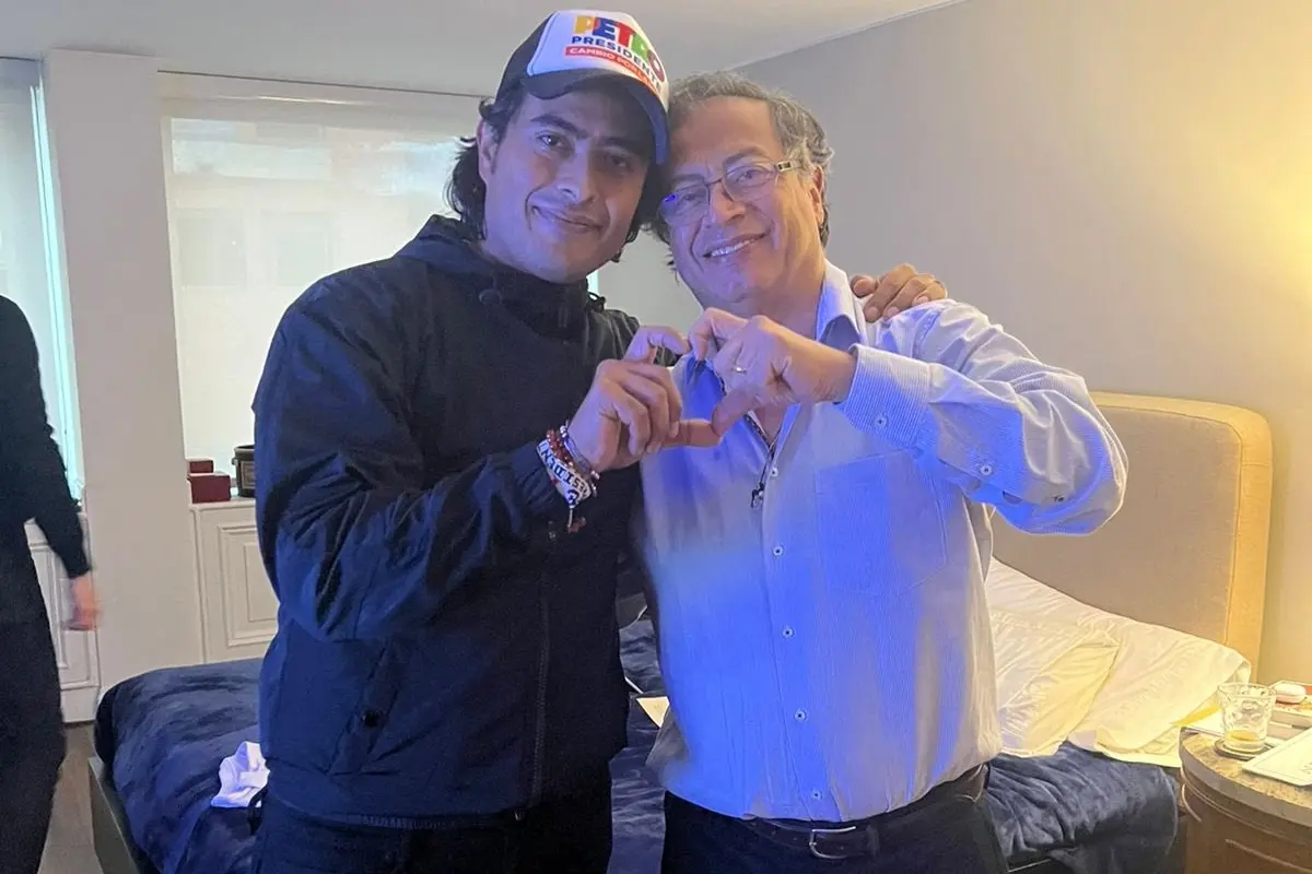 Nicolás y Gustavo Petro Foto: X(Twitter) @nicolaspetroB