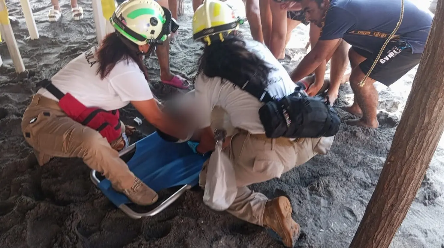 Bañistas en Chiapas fueron arrastrados por el mar. Foto: Protección Civil de Chiapas