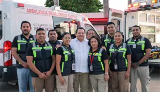 Entregan nuevas ambulancias en el sur de Yucatán para fortalecer la atención médica