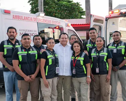 Entregan nuevas ambulancias en el sur de Yucatán para fortalecer la atención médica