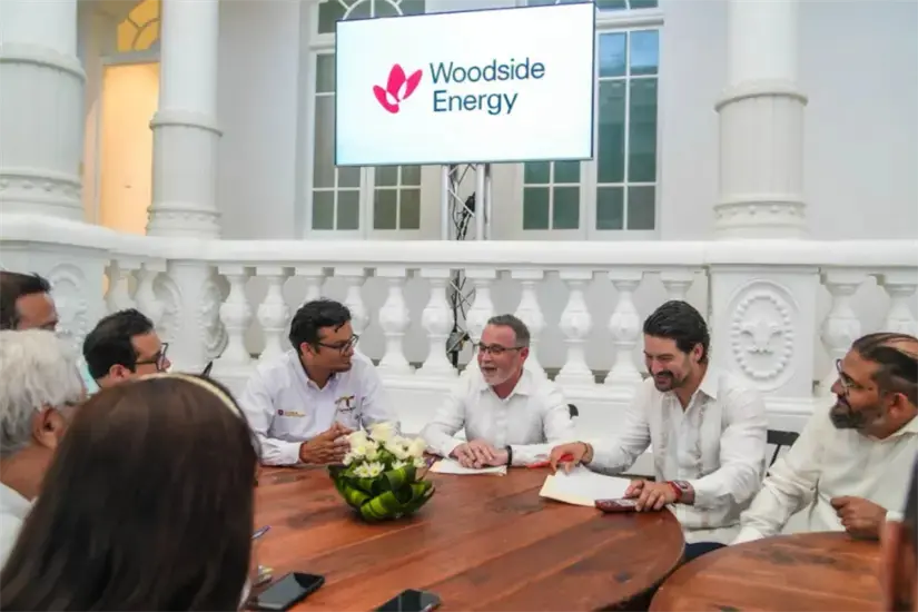 Reunión de trabajo con directivos de Woodside Energy | Foto: gobierno de Tamaulipas
