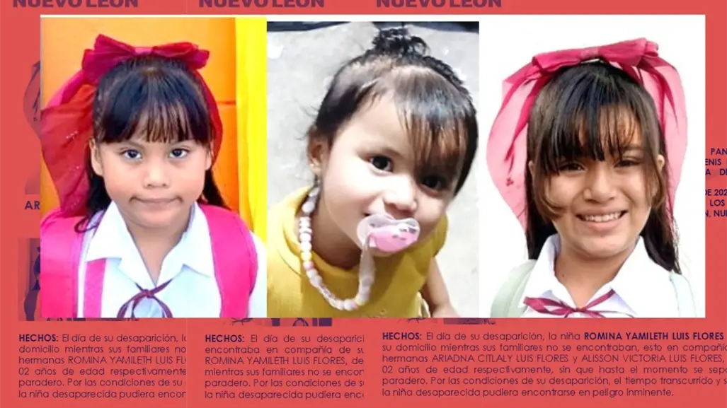 Desaparecen 3 menores en El Carmen, Nuevo León; activan Alerta Amber