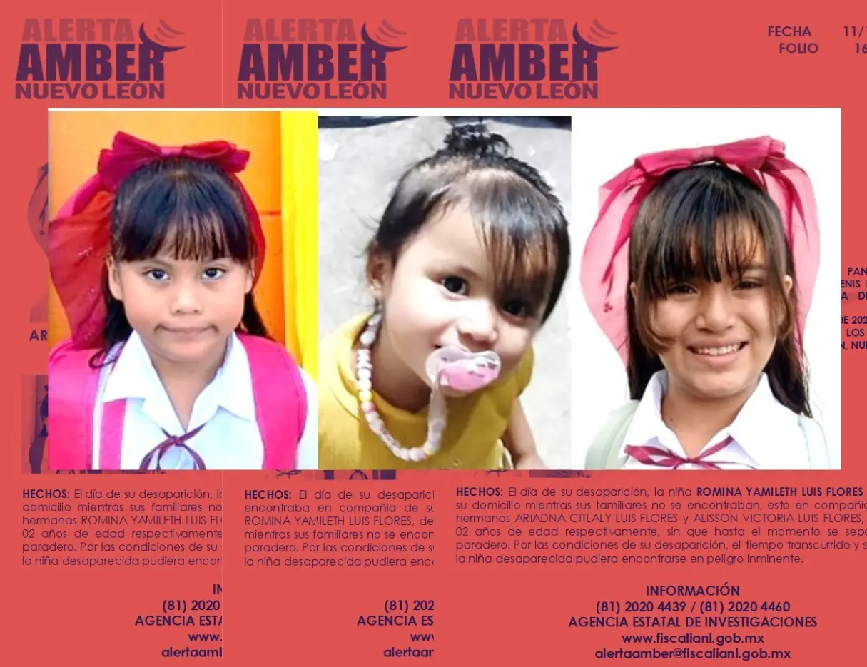 Las menores, de 2, 6 y 11 años, fueron vistas por última vez el mismo día, y hasta el momento no hay pistas claras sobre su paradero. Foto: Canva.