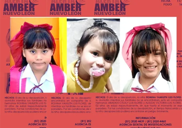 Desaparecen 3 menores en El Carmen, Nuevo León; activan Alerta Amber
