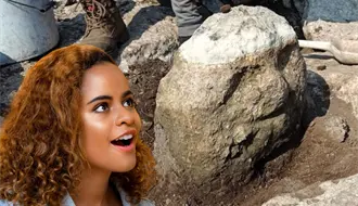 Nuevo descubrimiento arqueológico en Yucatán: hallan cerca de Mérida escultura maya de un “señor anciano”