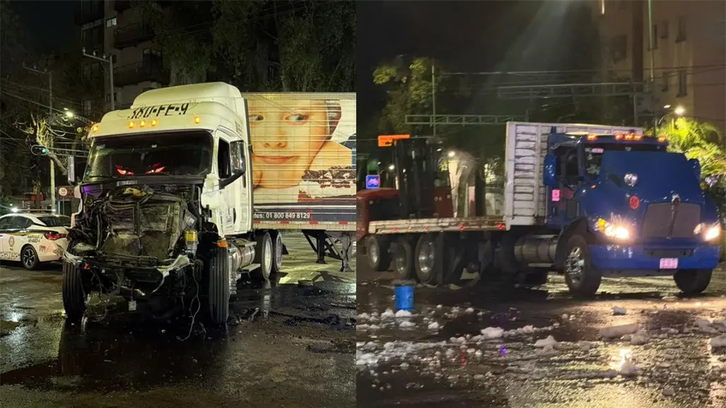 VIDEO | Fuerte choque entre tráilers causa cierre vial por dos horas en Eje Central, CDMX