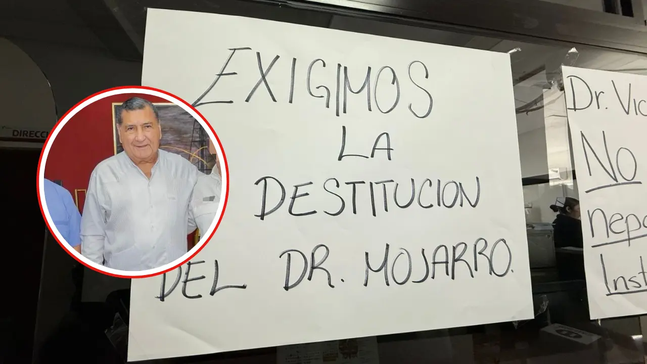 Personal del IMSS-Bienestar Madero exigen destitución del Dr. Mojarro | Foto: Axel Hassel