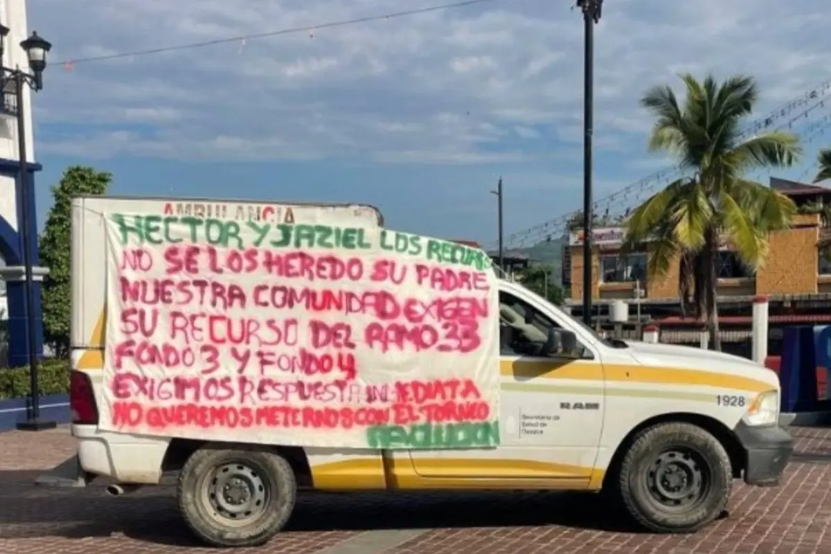 Protestas en Pinotepa Nacional Foto: Andrés Carrera