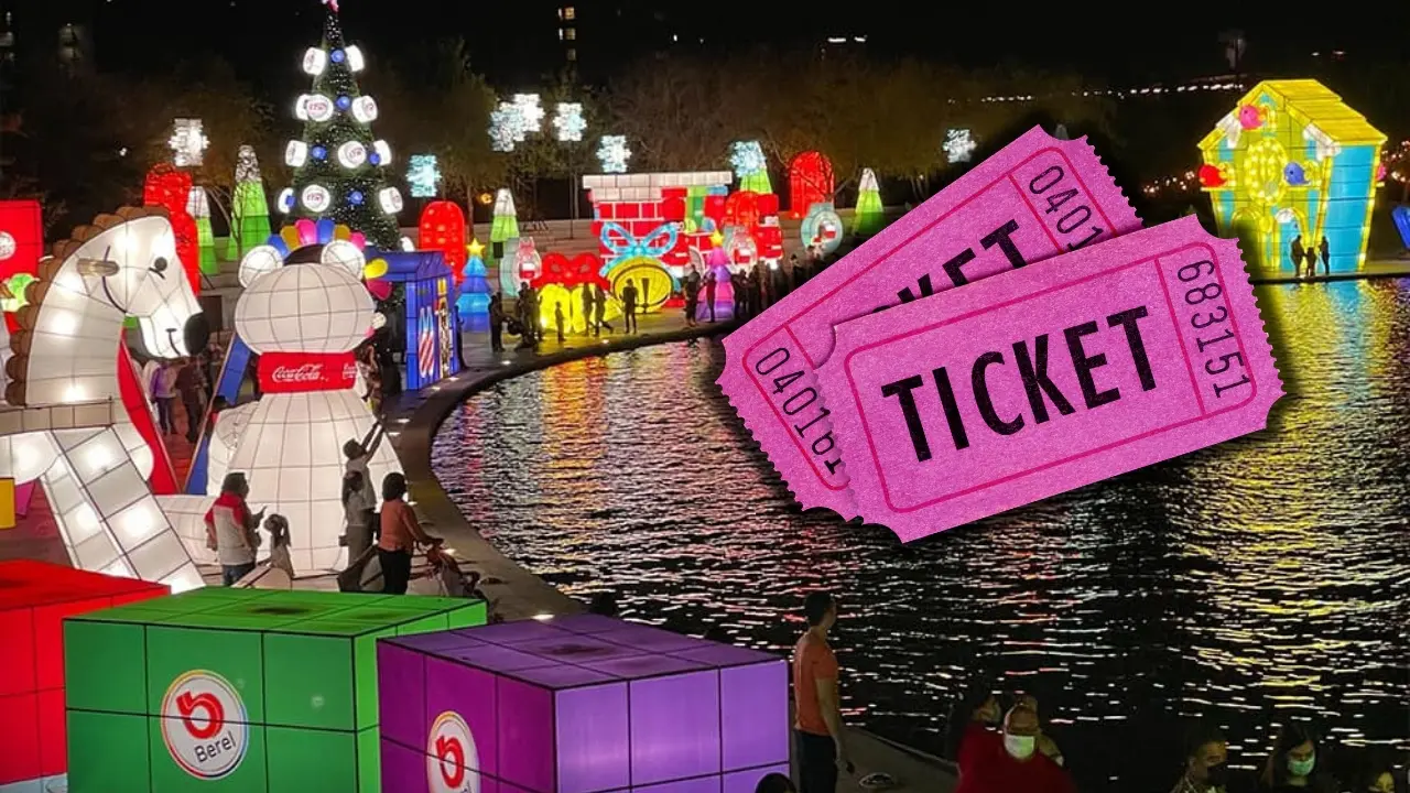 Luztopía en Parque Fundidora y tickets. Foto: Composición Canva