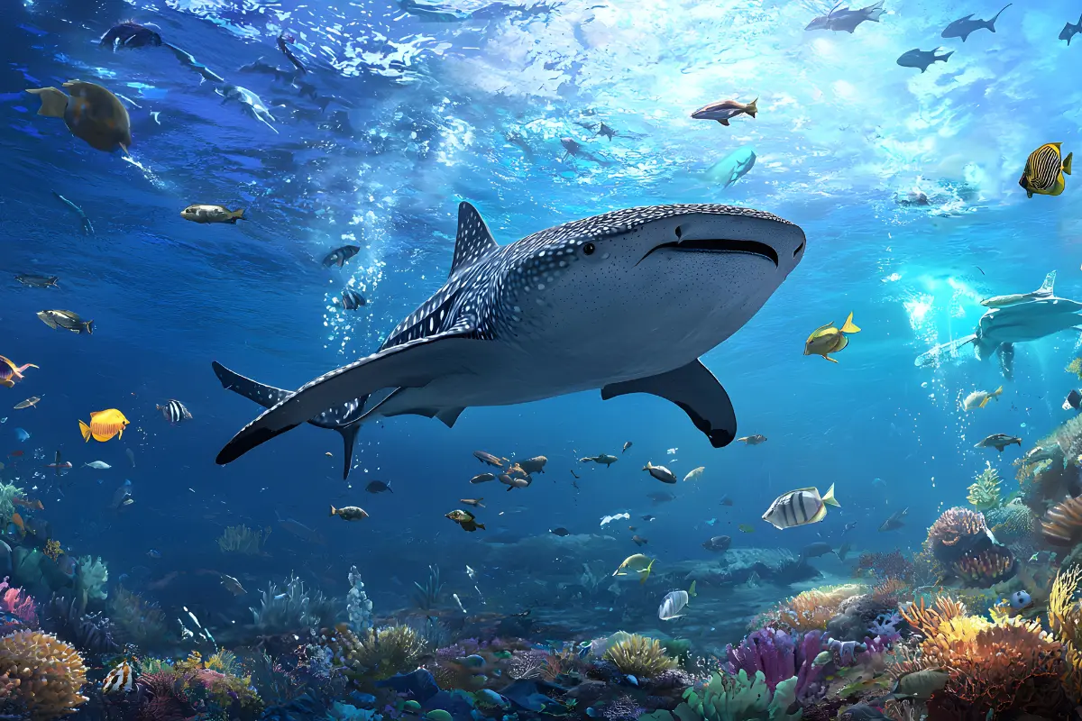 El tiburón ballena es el pez más grande del mundo, y la bahía de La Paz tiene el privilegio de ser su cuna y lugar de resguardo. Foto: Canva.