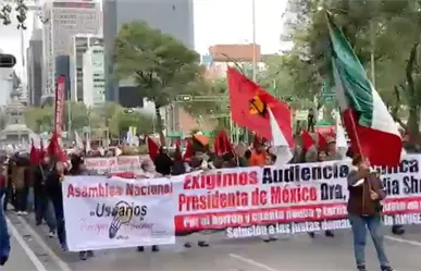 VIDEO | Marcha ANUEE al Zócalo para exigir diálogo con Claudia Sheinbaum; rechazan altos cobros de electricidad