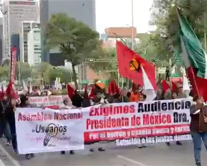 VIDEO | Marcha ANUEE al Zócalo para exigir diálogo con Claudia Sheinbaum; rechazan altos cobros de electricidad