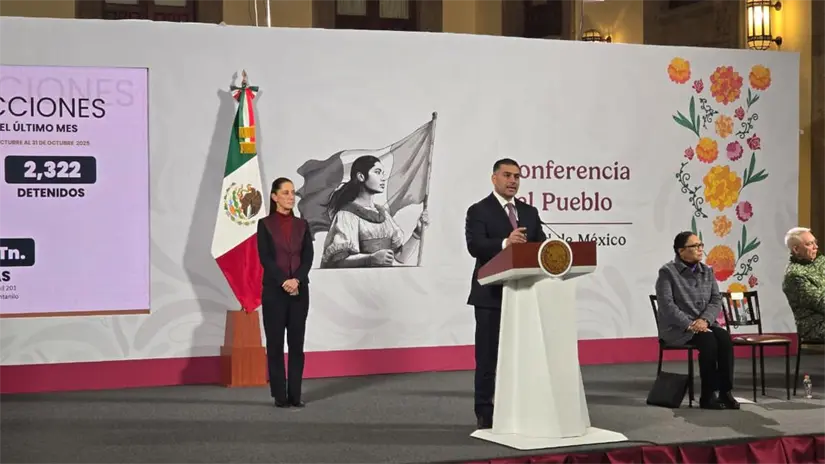 Claudia Sheinbaum y Omar García Harfuch. Foto: Mario Flores